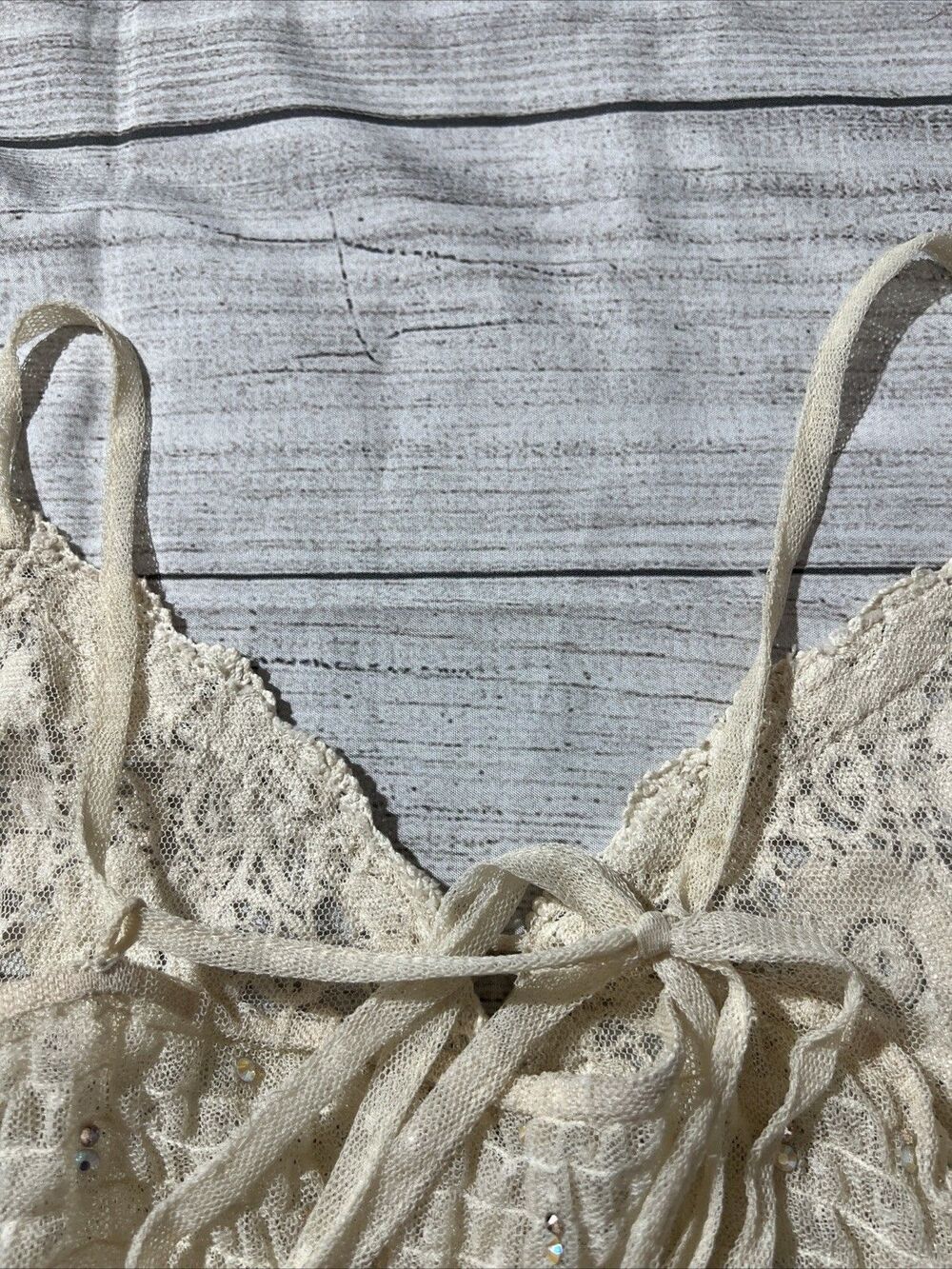 Rare Vintage Free People Say Hello to Heaven Lace Dots Crochet Slip Dress XS - Picture 4 of 13